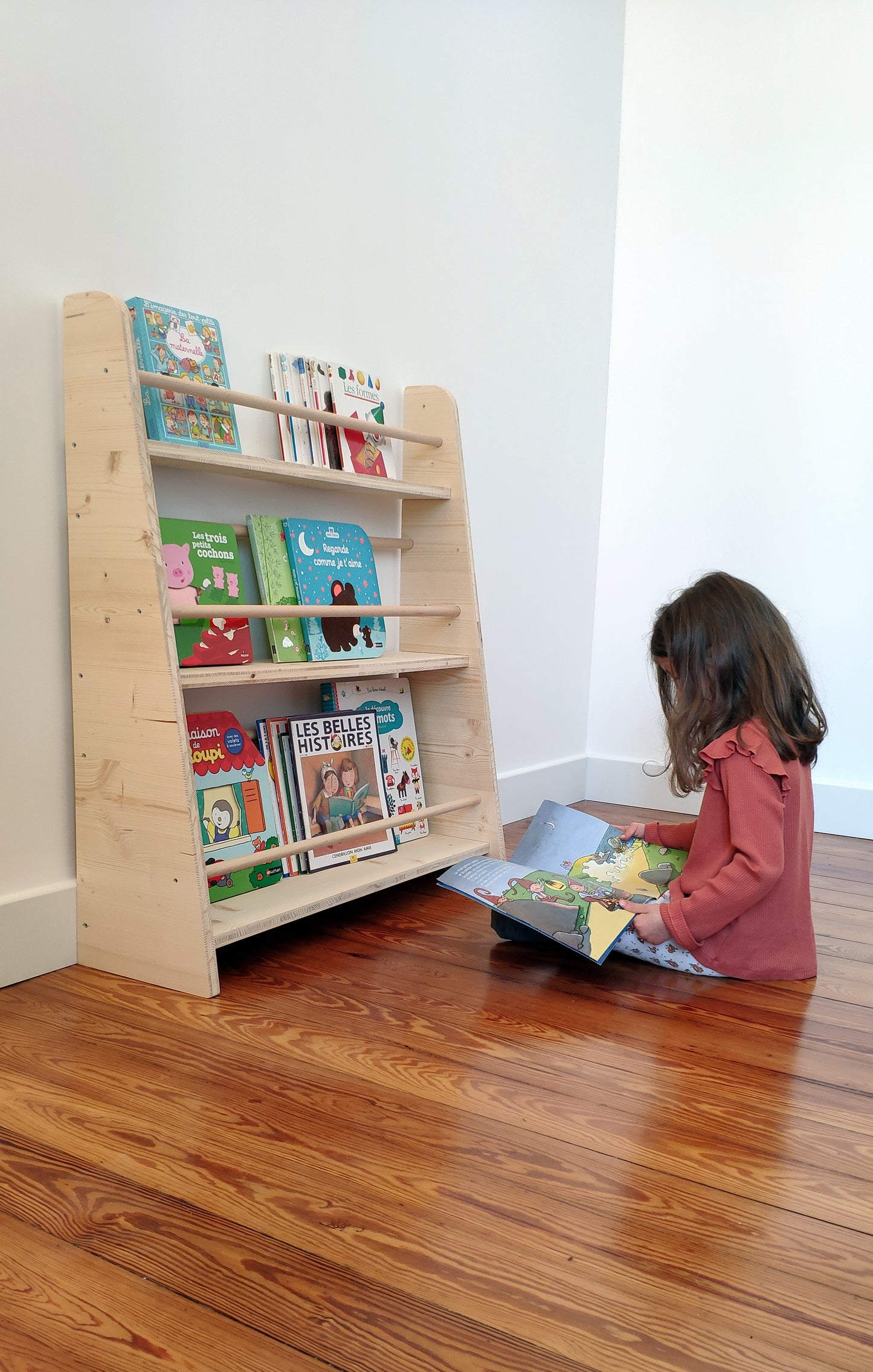 Bibliothèque Montessori enfant / Etagère et présentoir à livres