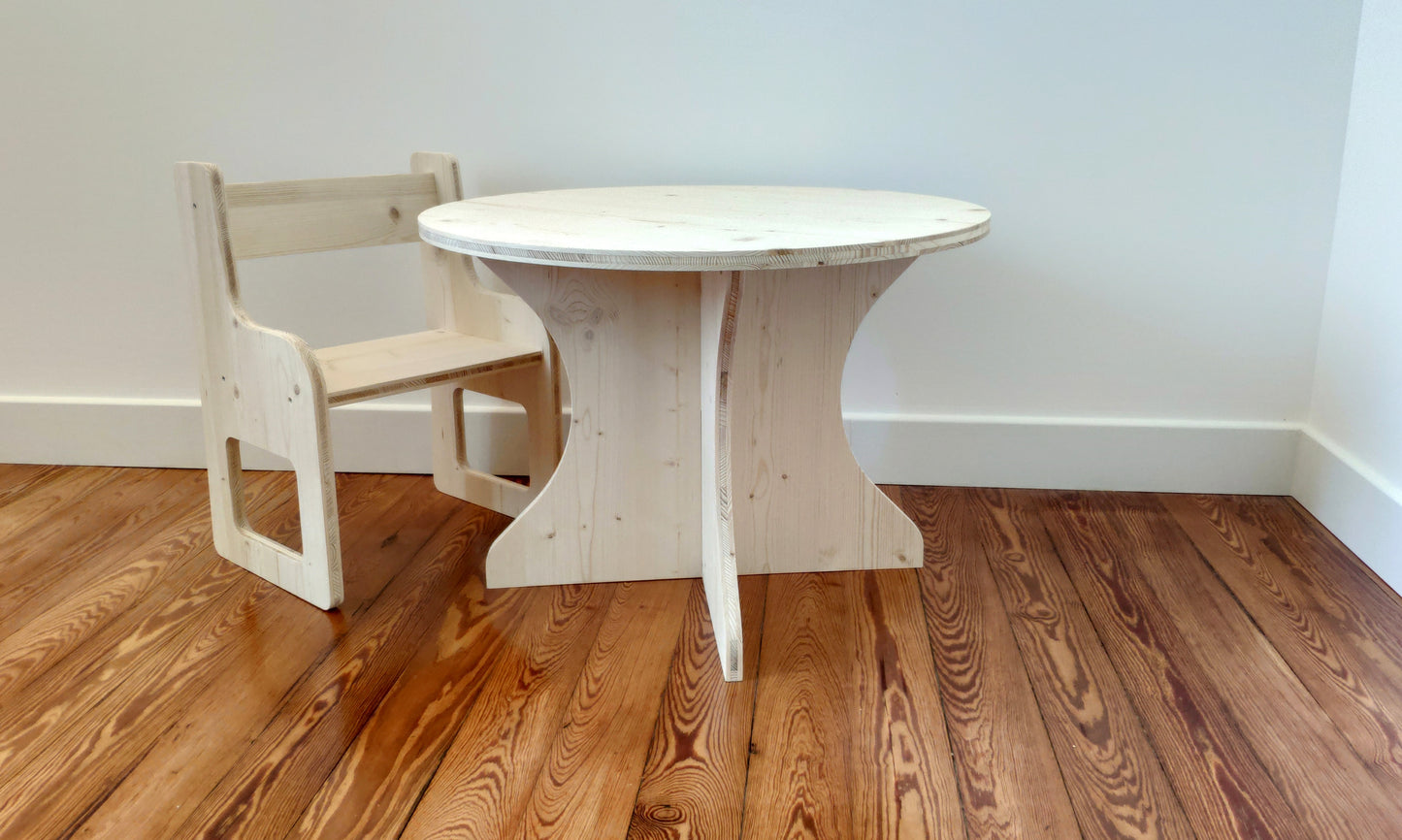 Bureau rond enfant