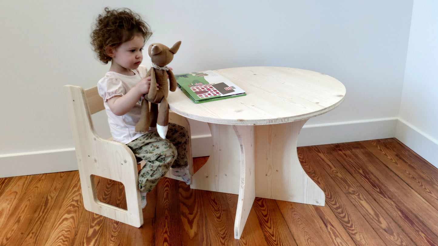 Bureau rond enfant