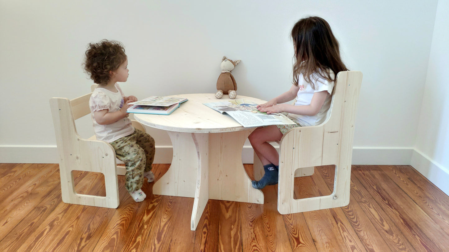 Bureau rond enfant