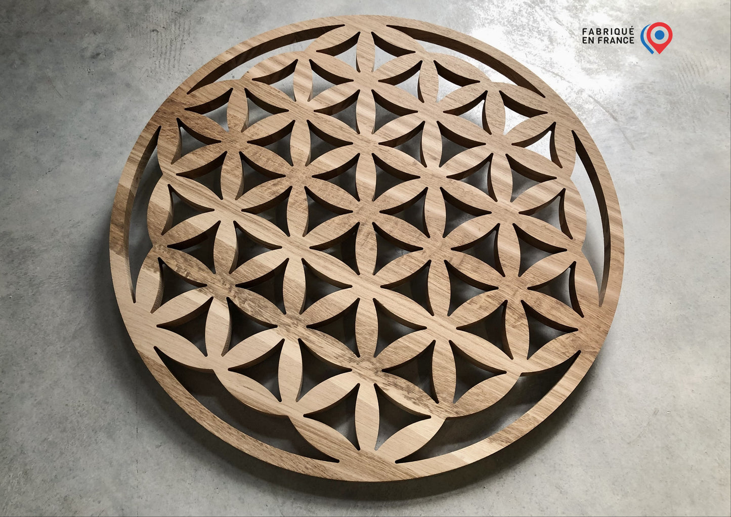 Fleur de vie en bois massif