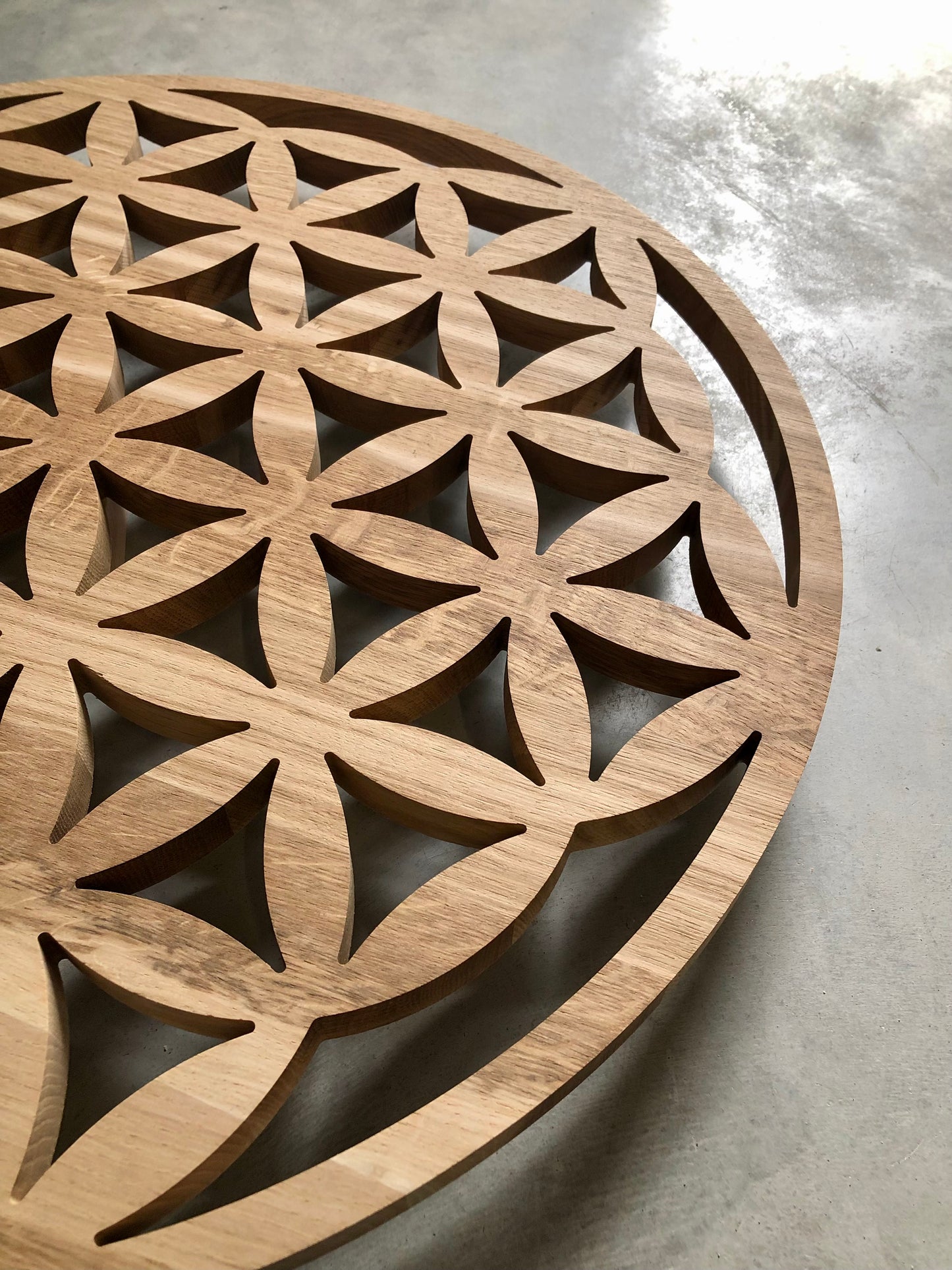 Fleur de vie en bois massif