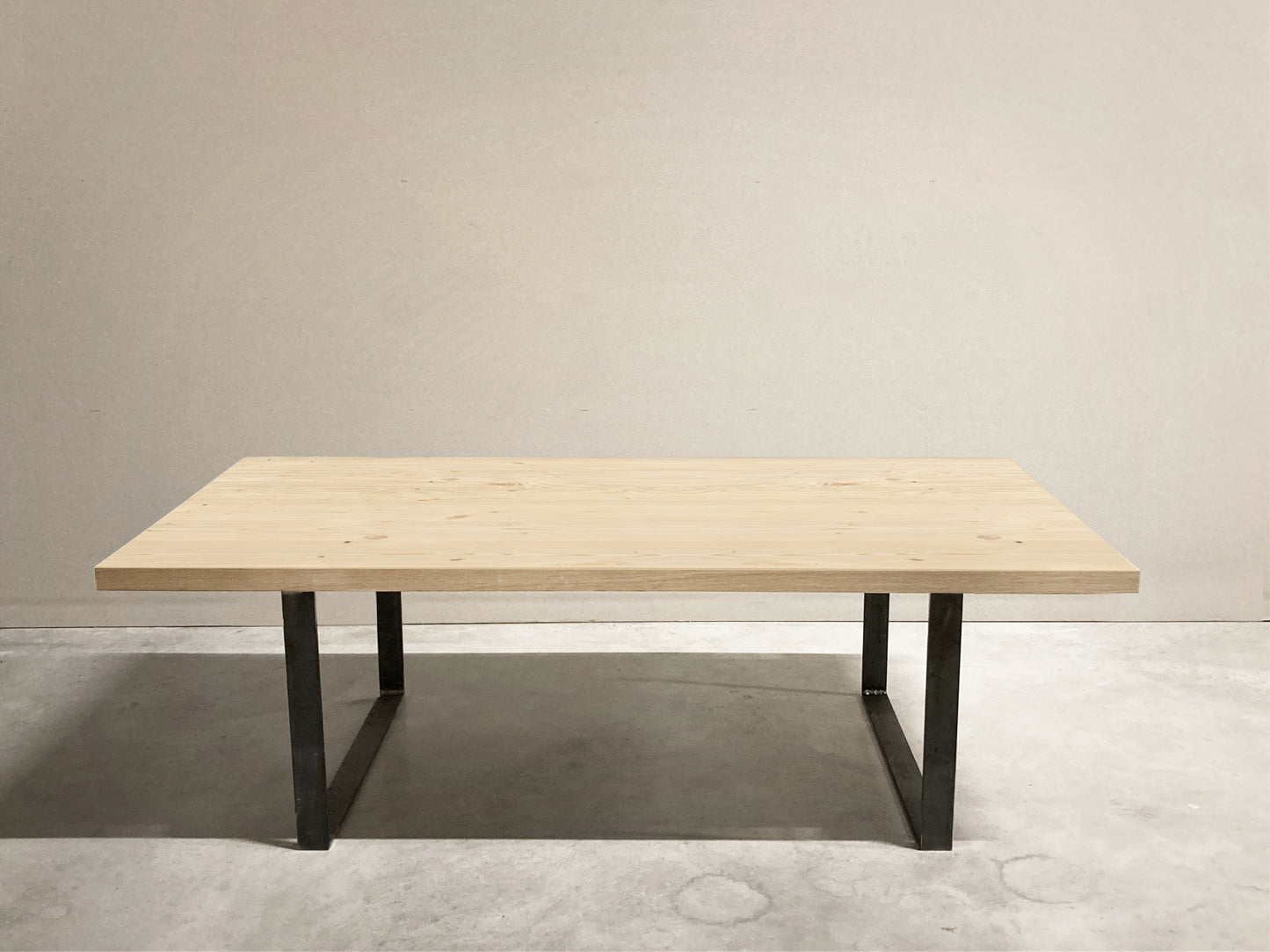 Table basse rectangulaire Bois massif et Acier