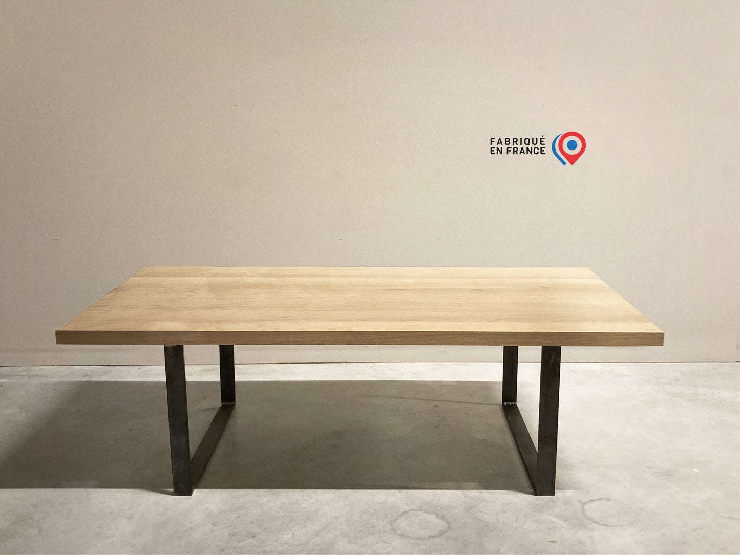 Table basse rectangulaire Bois massif et Acier